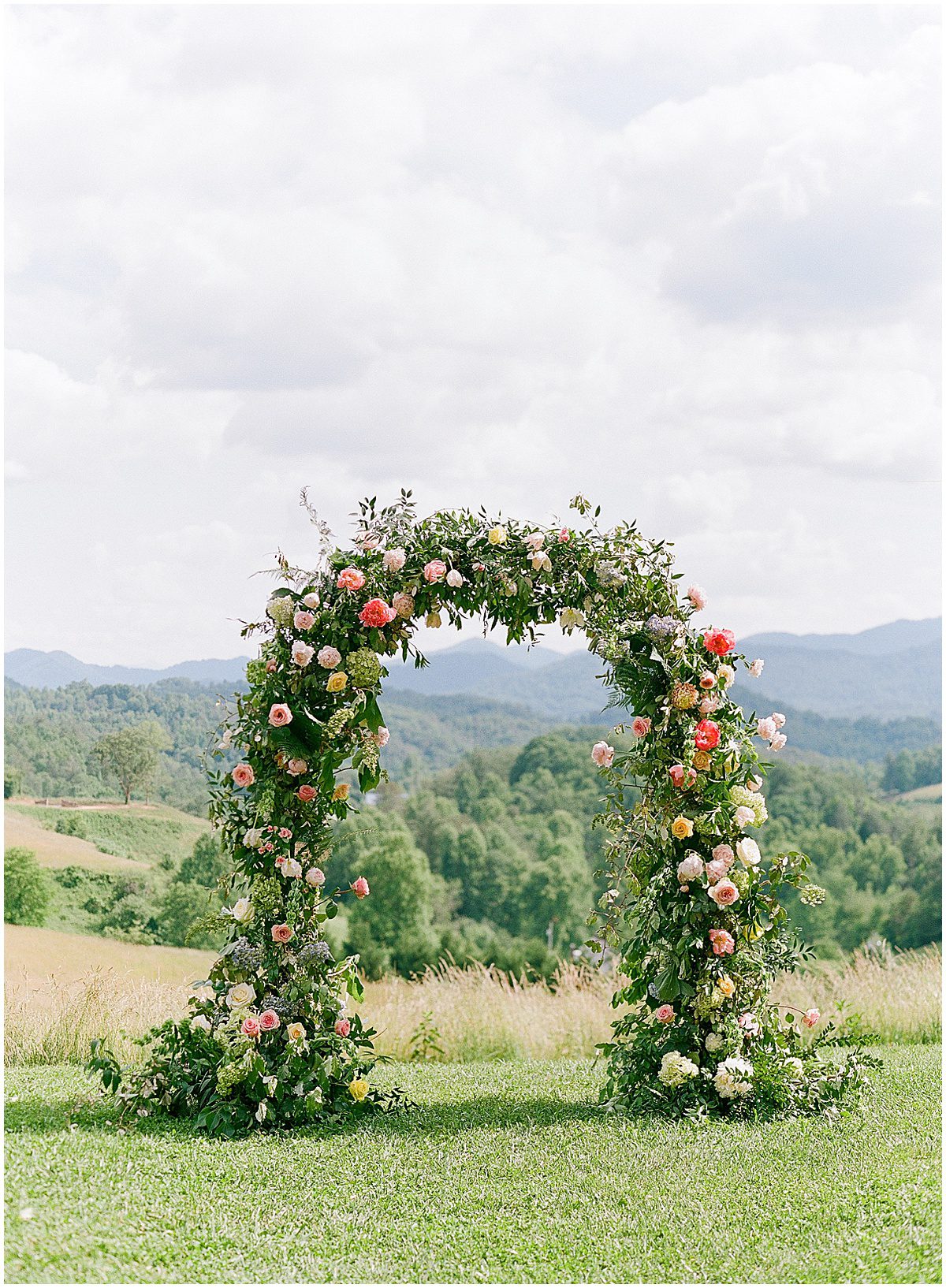 Wedding Ceremony Arch at The Ridge Asheville Photo
