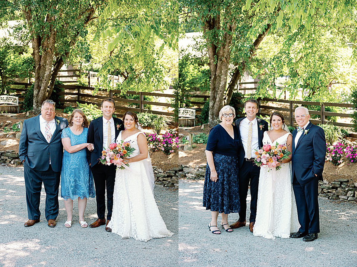 Bride and Groom with their Parents Photos