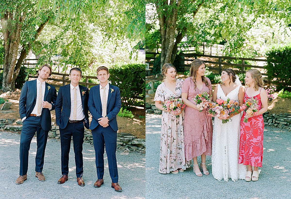 Groom with Groomsmen and Bride with Bridesmaids Photos