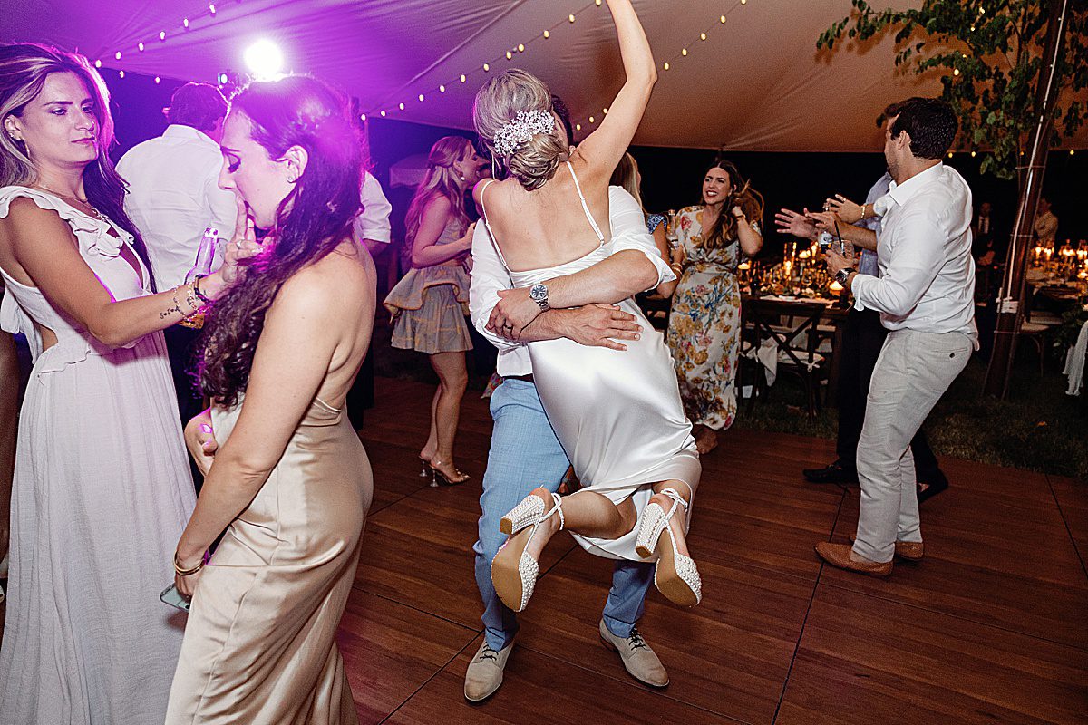 Bride and Groom Dancing at Long Island New York Wedding Reception Photo