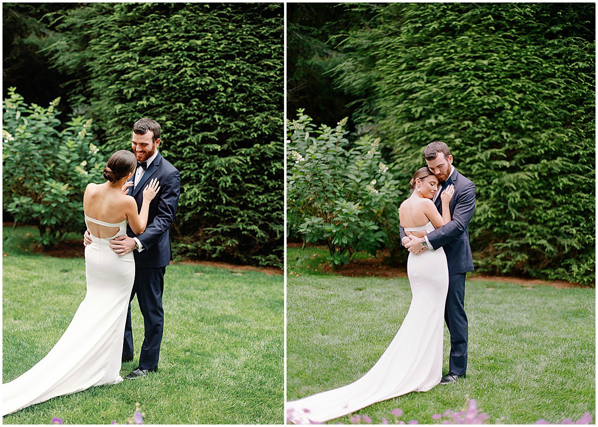 Luxury Wedding Photographer in Highlands NC Bride and Groom First Look Photos
