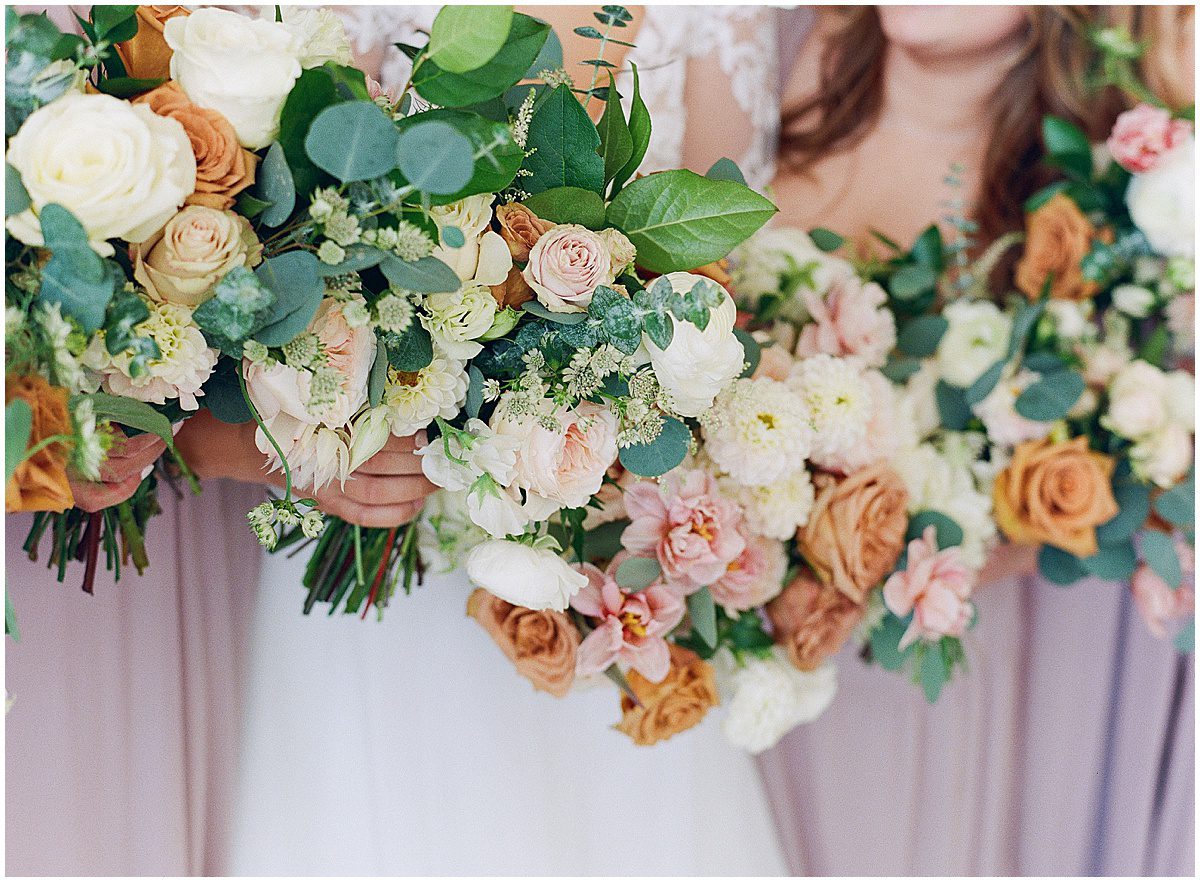 Detail of Bride and Bridesmaids Bouquets Photo