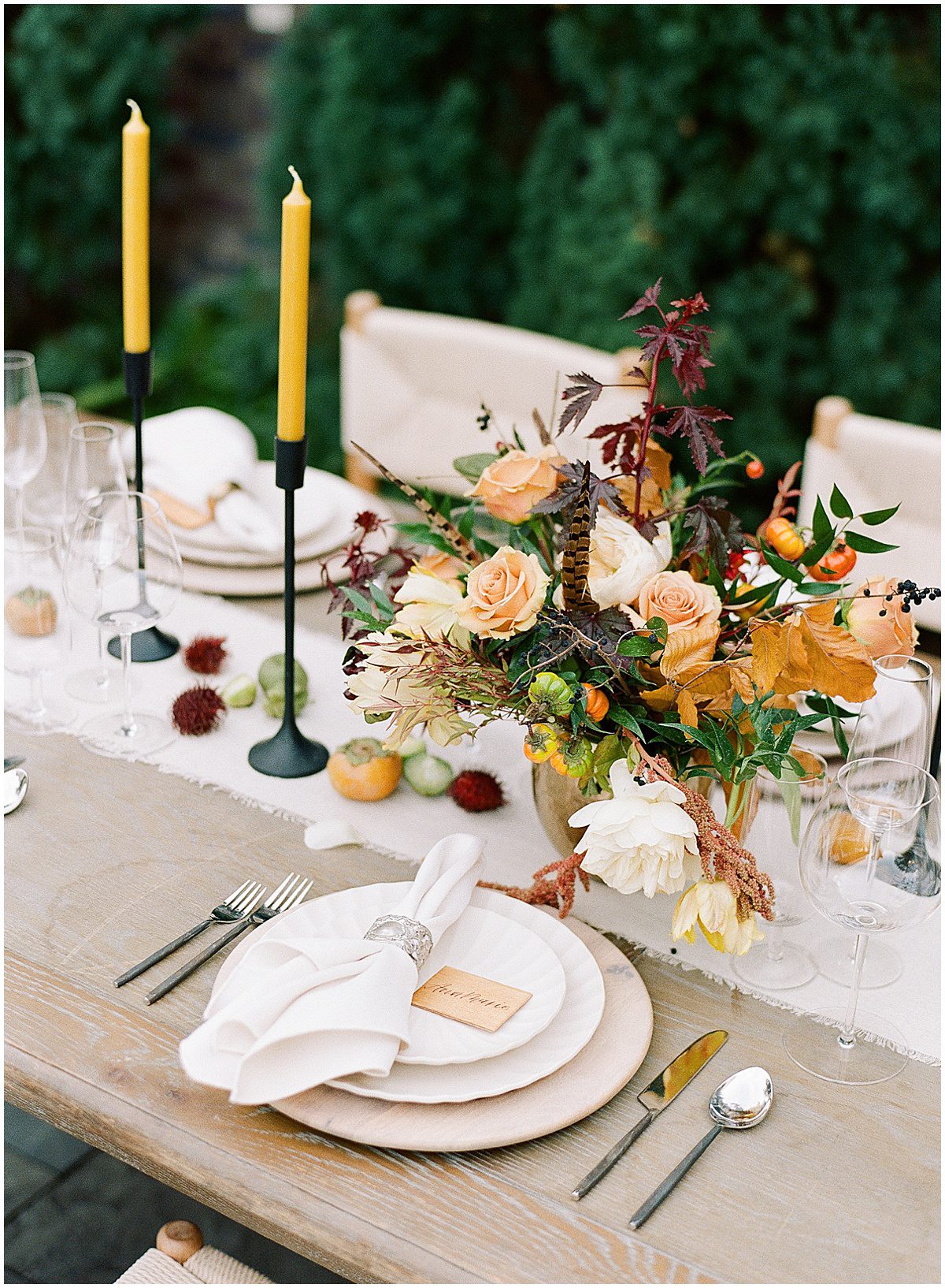 Wedding Reception Table with Flowers Photo