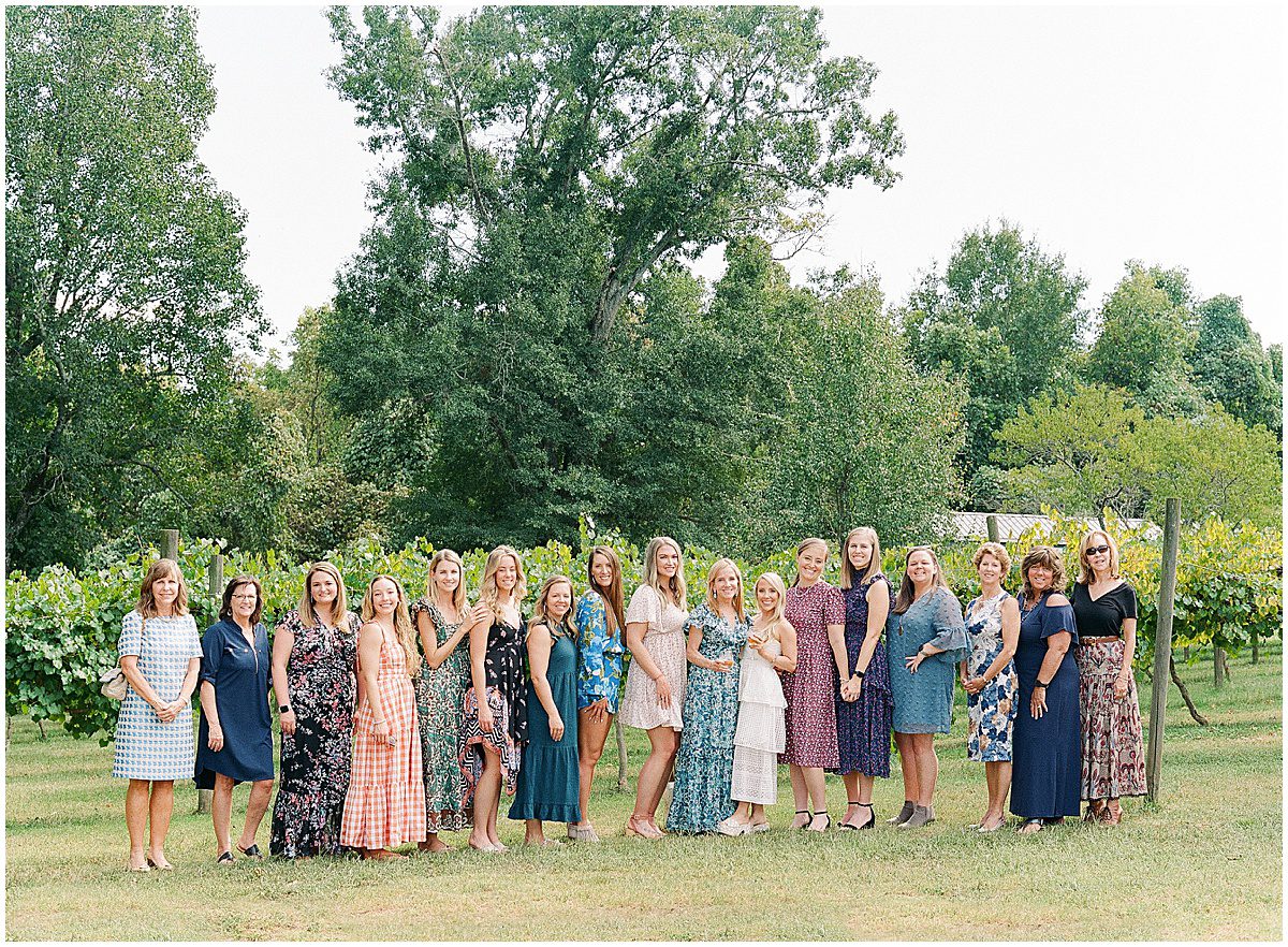 Group Photo of Ladies at Bridal Shower at Greenville Winery Photo