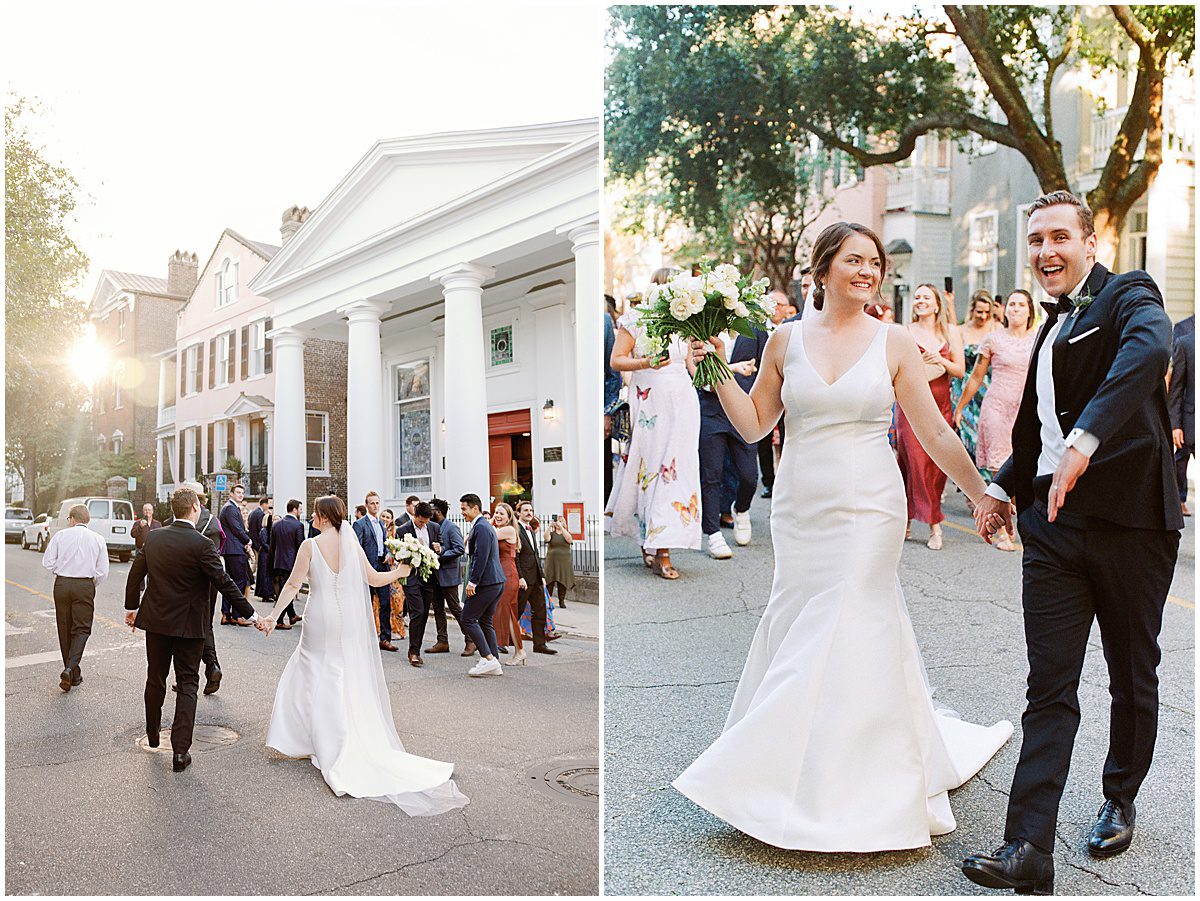 Bride and Groom Second Line Photos In Charleston SC photos
