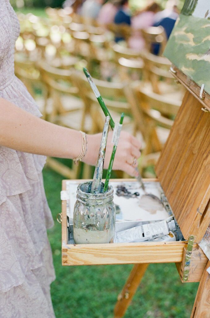 live wedding painter