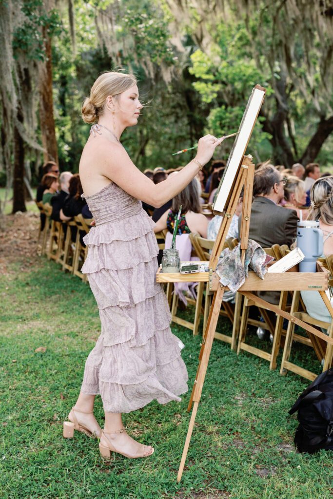 Live wedding painter