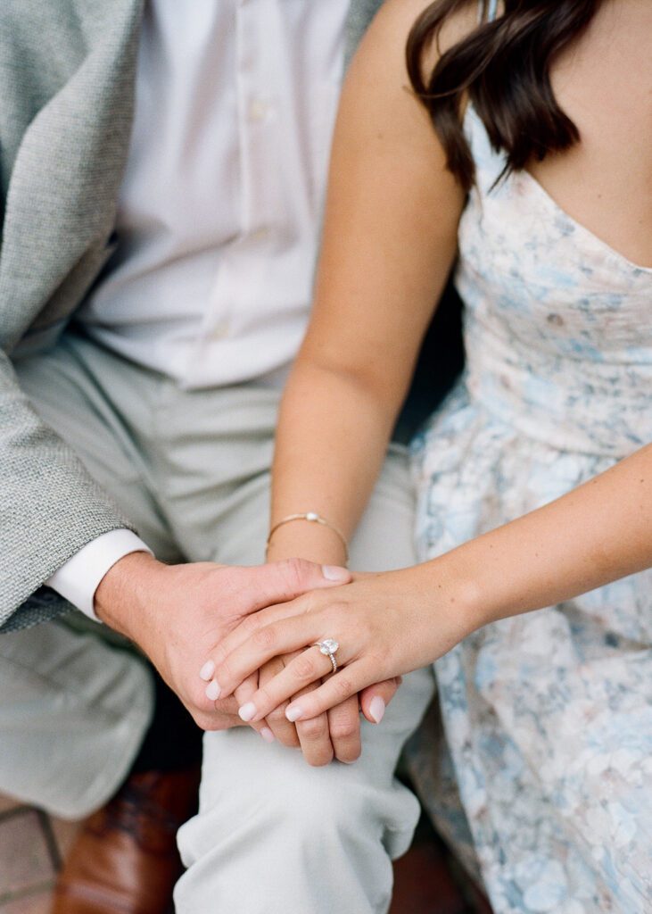 Couple holding hands