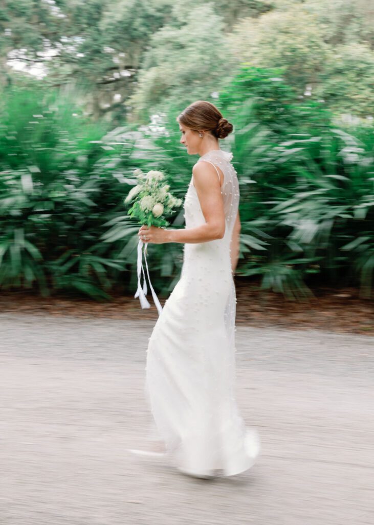 bride walking 