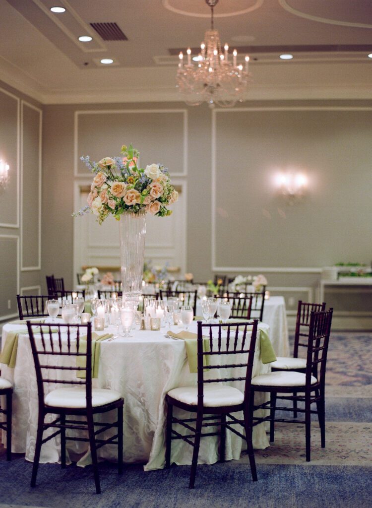 Wedding Reception table at The Carolina Inn