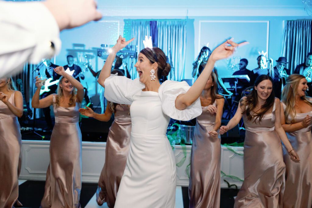 bride dancing at wedding reception