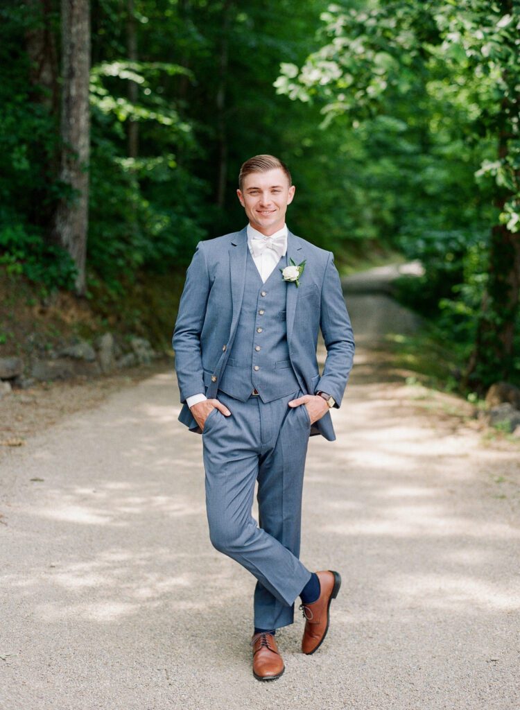 groom smiling