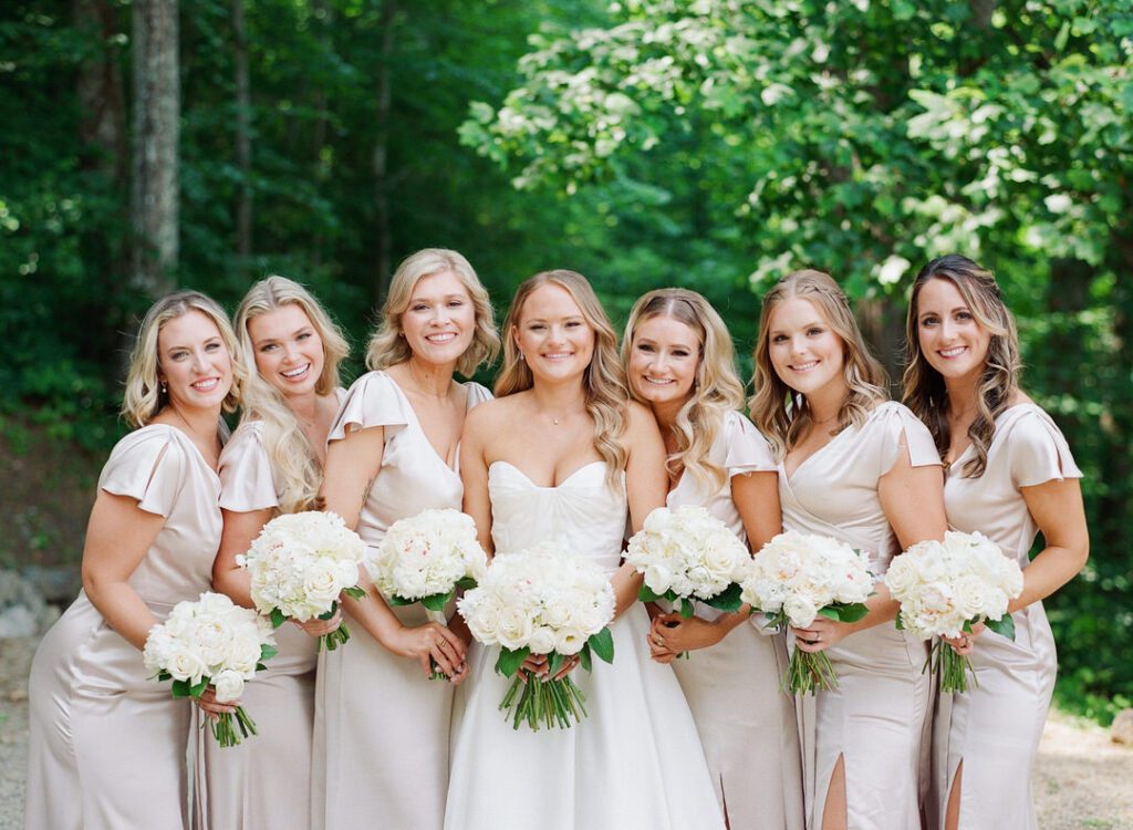 bride and bridesmaids