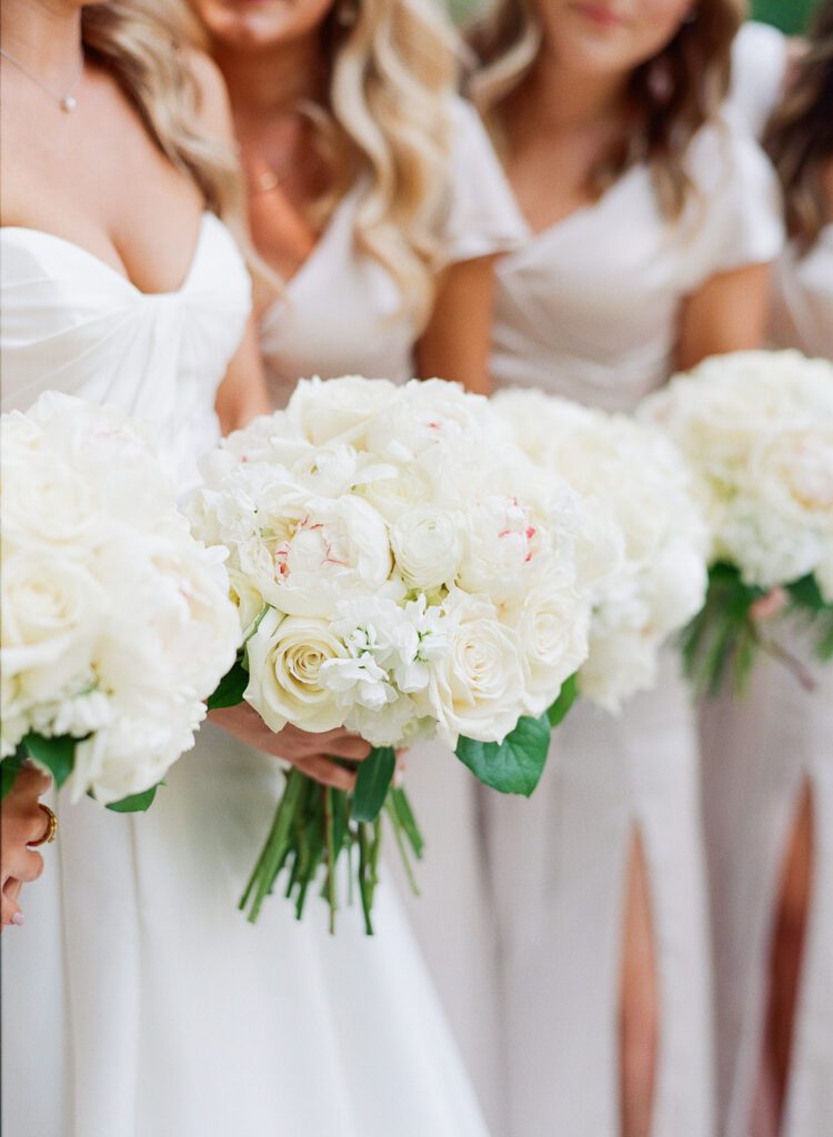 bride and bridesmaids flowers