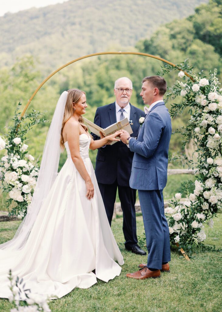 wedding ceremony at Castle Ladyhawke