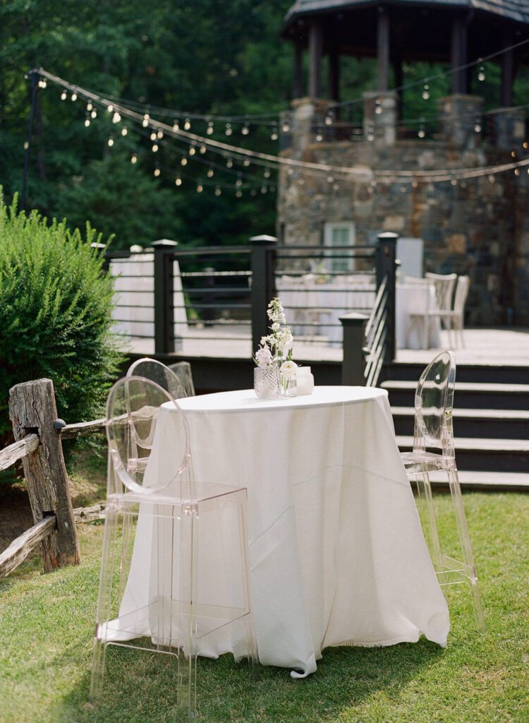 wedding reception table