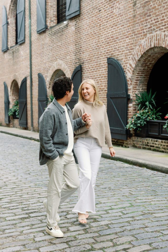 couple walking holding hands