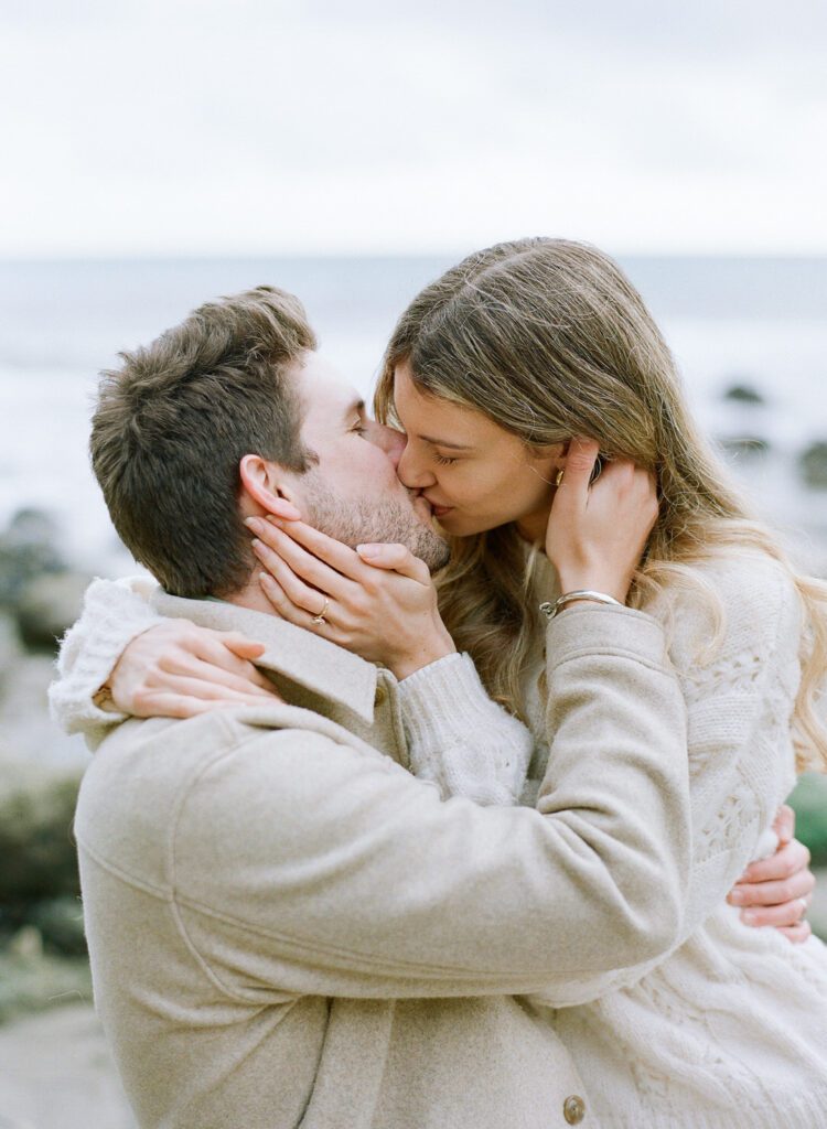 Couple Kissing on the beach