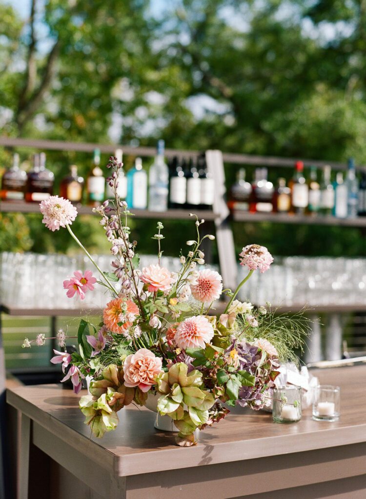 flowers on bar 