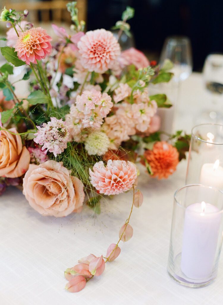 wedding reception table flower centerpiece 