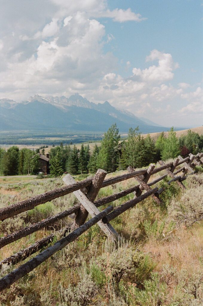 Mountains and fence line