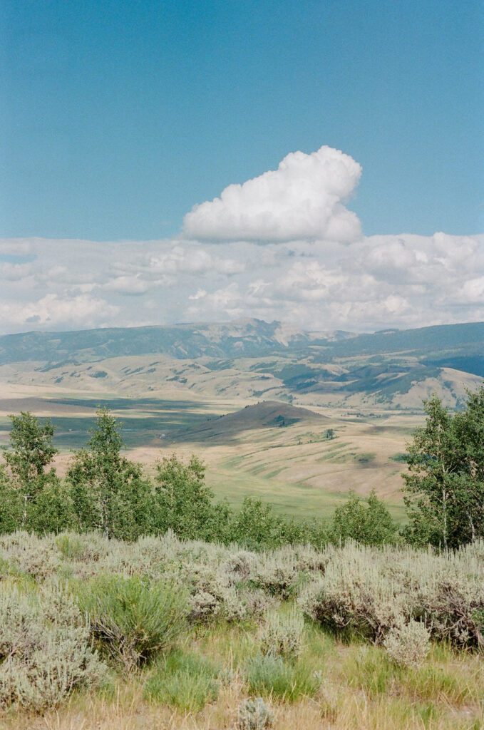 Mountain View with Clouds