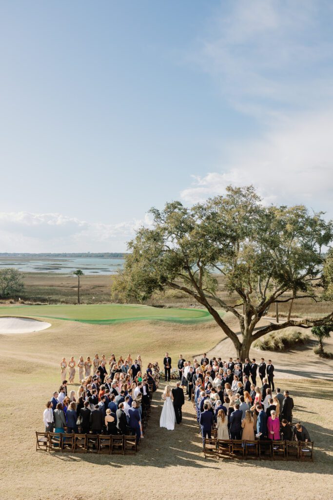 wedding ceremony at Kiawah Island River Course