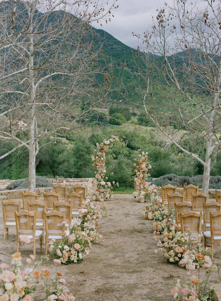 Ojai Wedding Ceremony Decor 