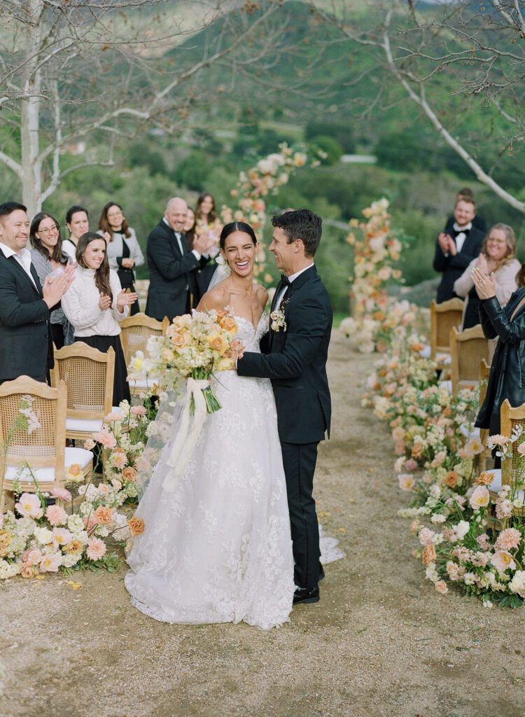 Bride and Groom Laughing 