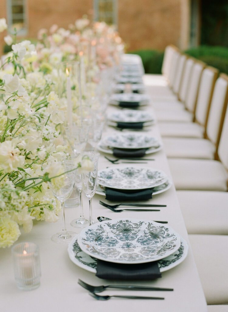 Wedding Reception Table Plates