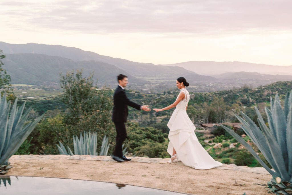 Couple Walking toward each other 