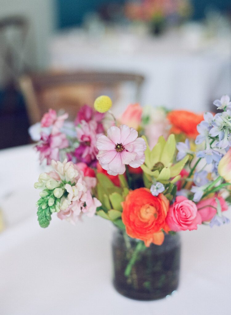 flower centerpiece at Poogan's Porch in Charleston