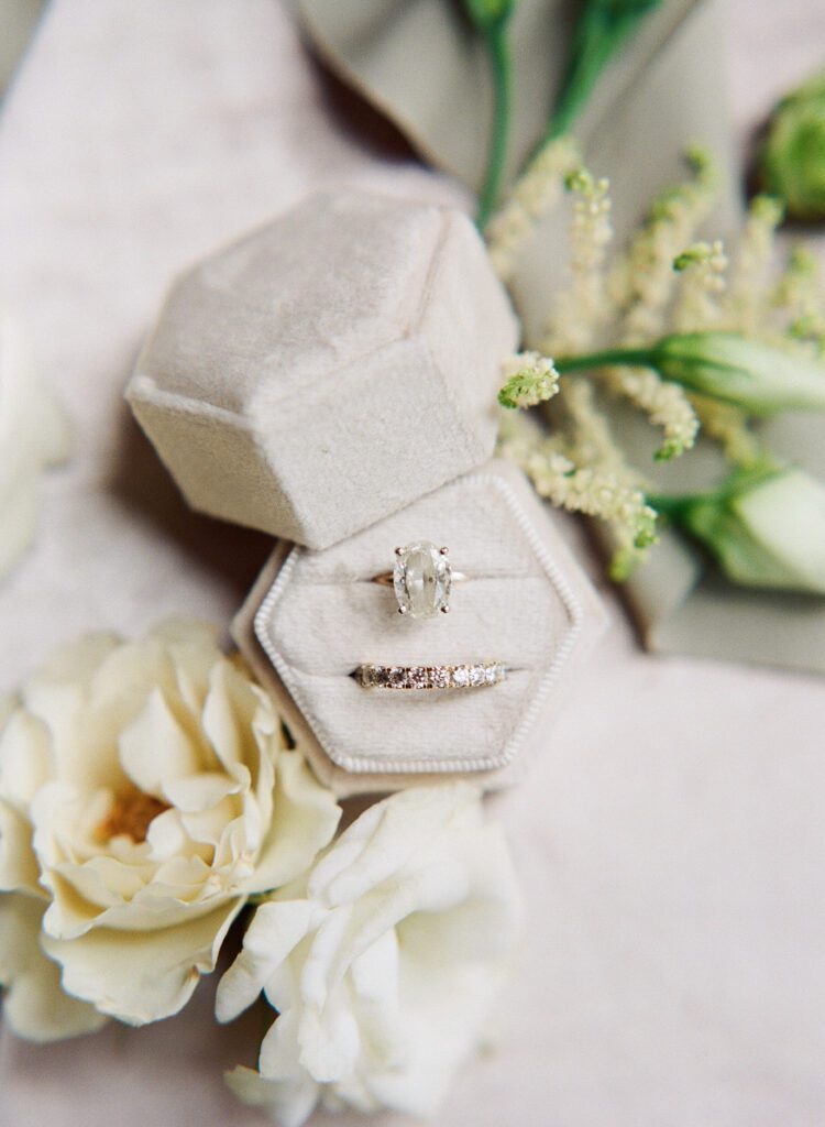 wedding rings in a ring box