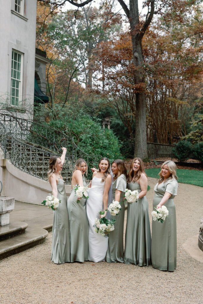 Bride and bridesmaids