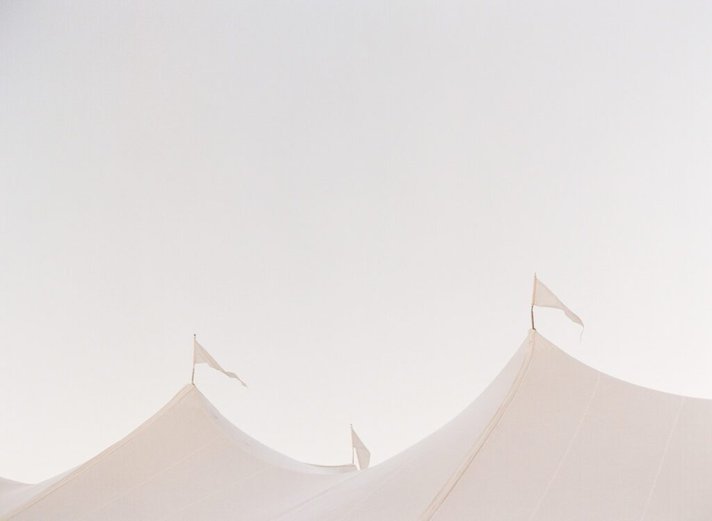 Sail cloth tent flags