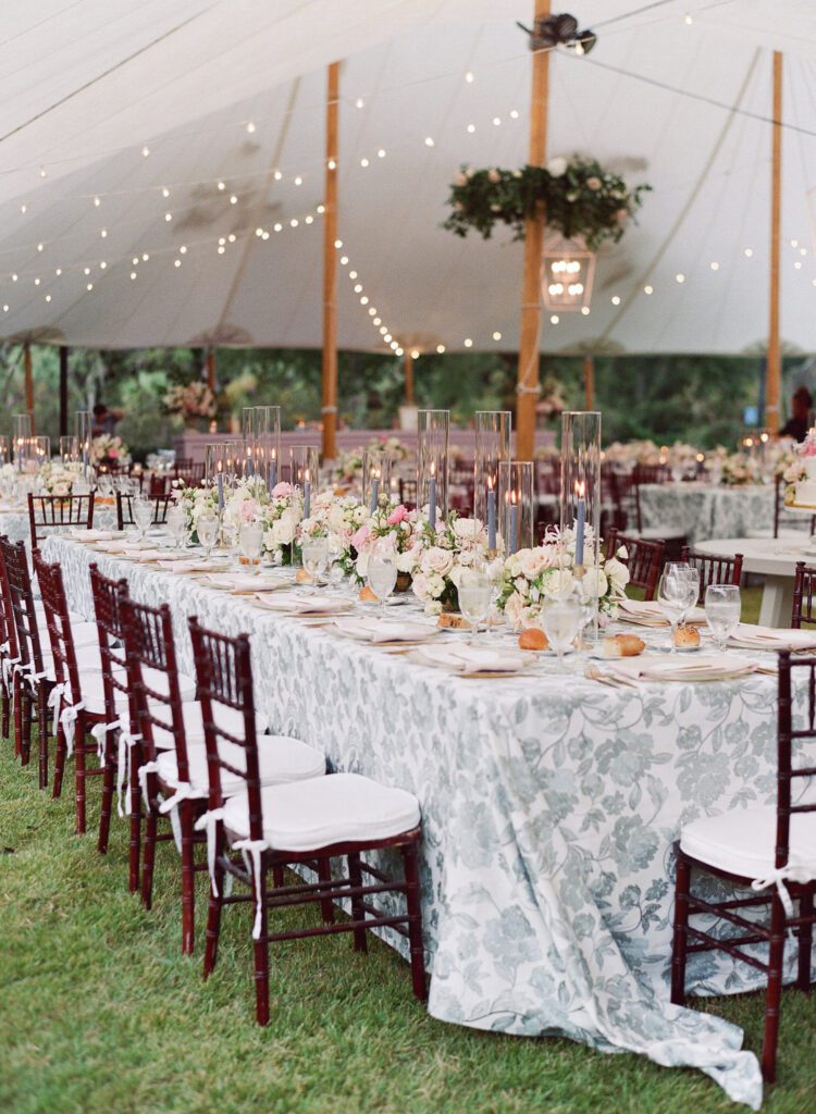 wedding reception table setting