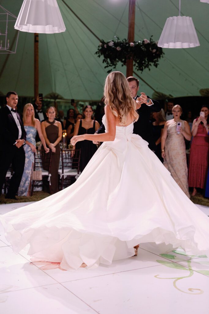 bride and groom first dance