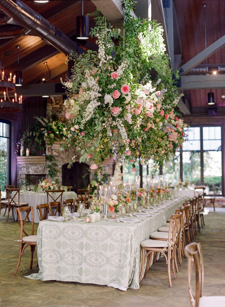 The Farm at Old Edwards Inn wedding reception table