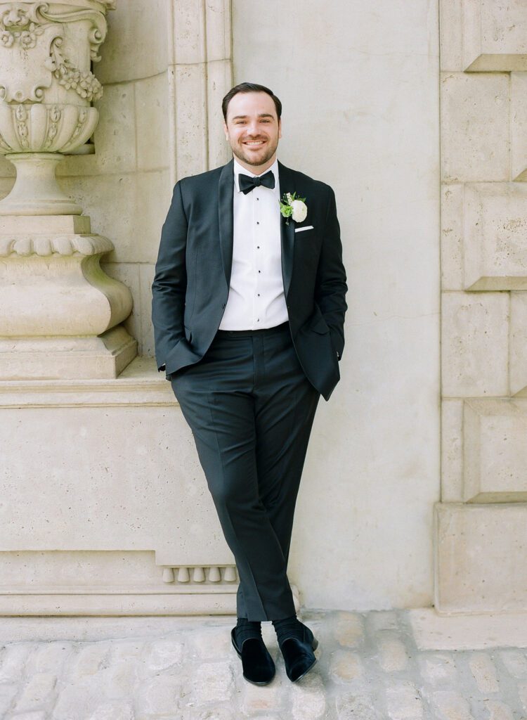 groom smiling