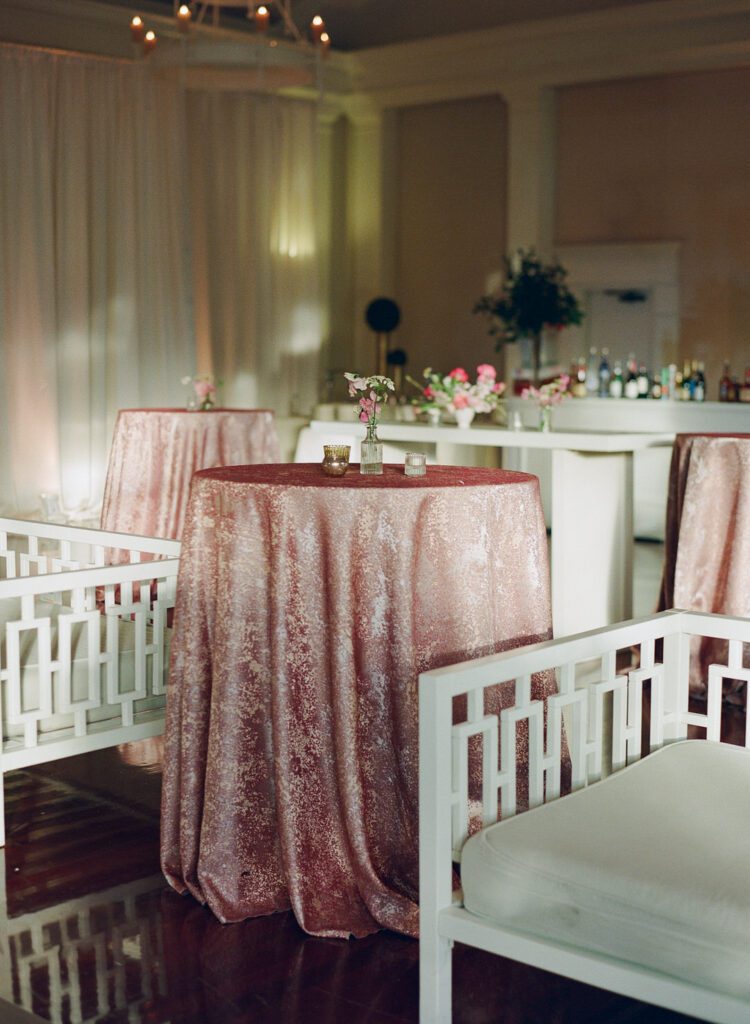 reception tables at The Swan House Atlanta GA