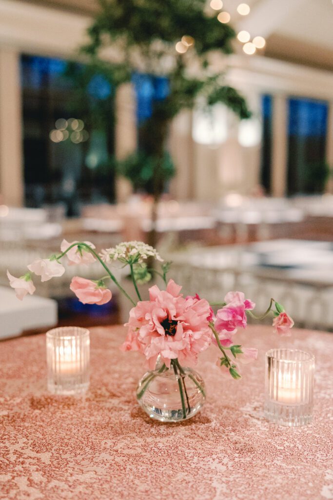 flowers on table at The Swan House Atlanta GA