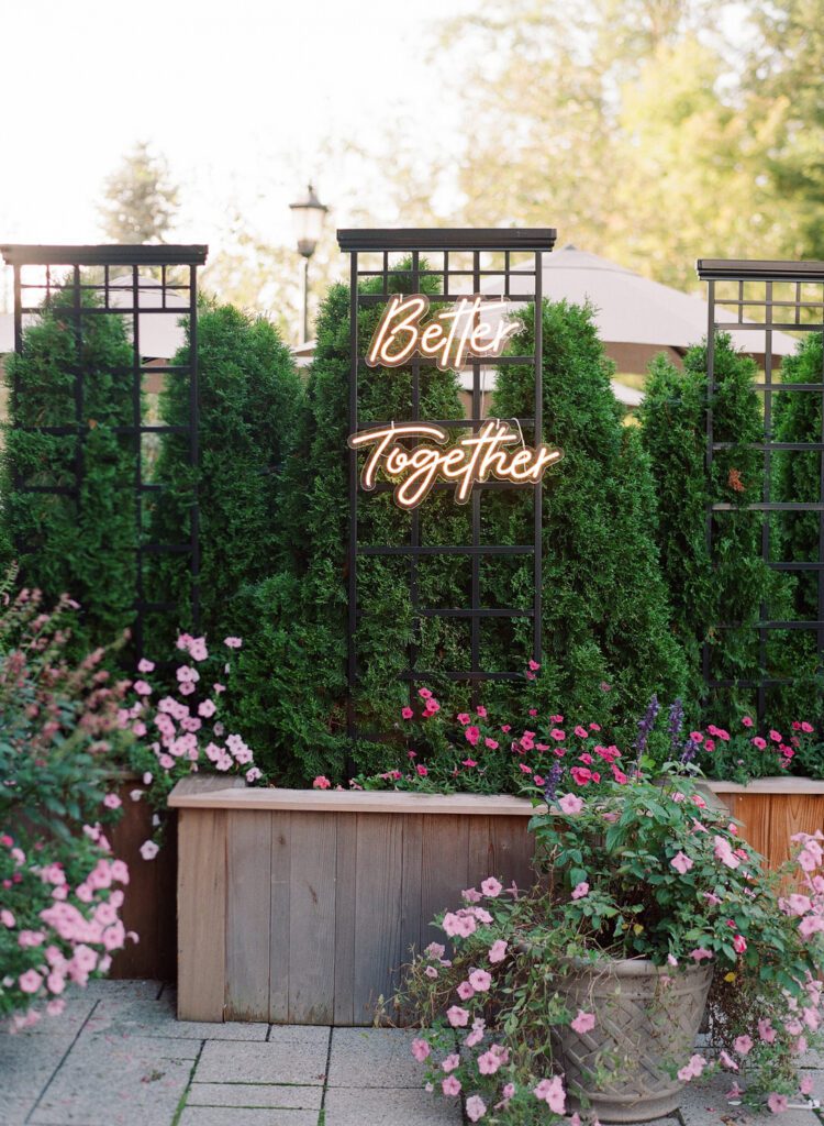 better together neon sign