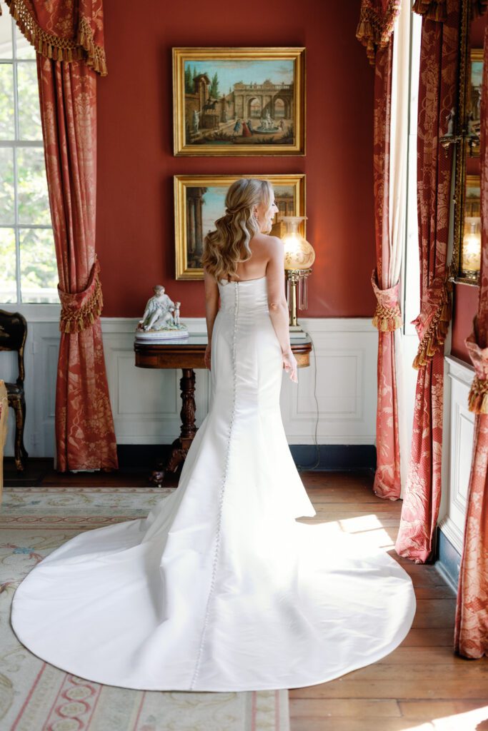 William Aiken House Photos bride looking out window