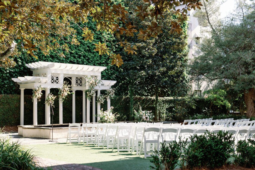 wedding ceremony at William Aiken House