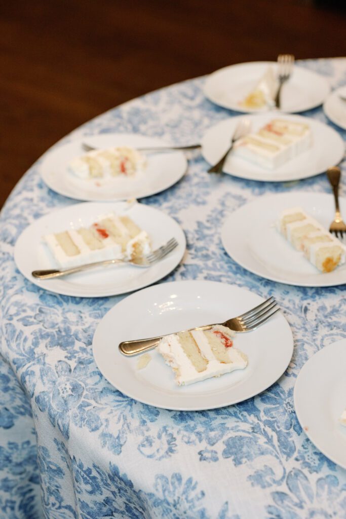 slices of wedding cake