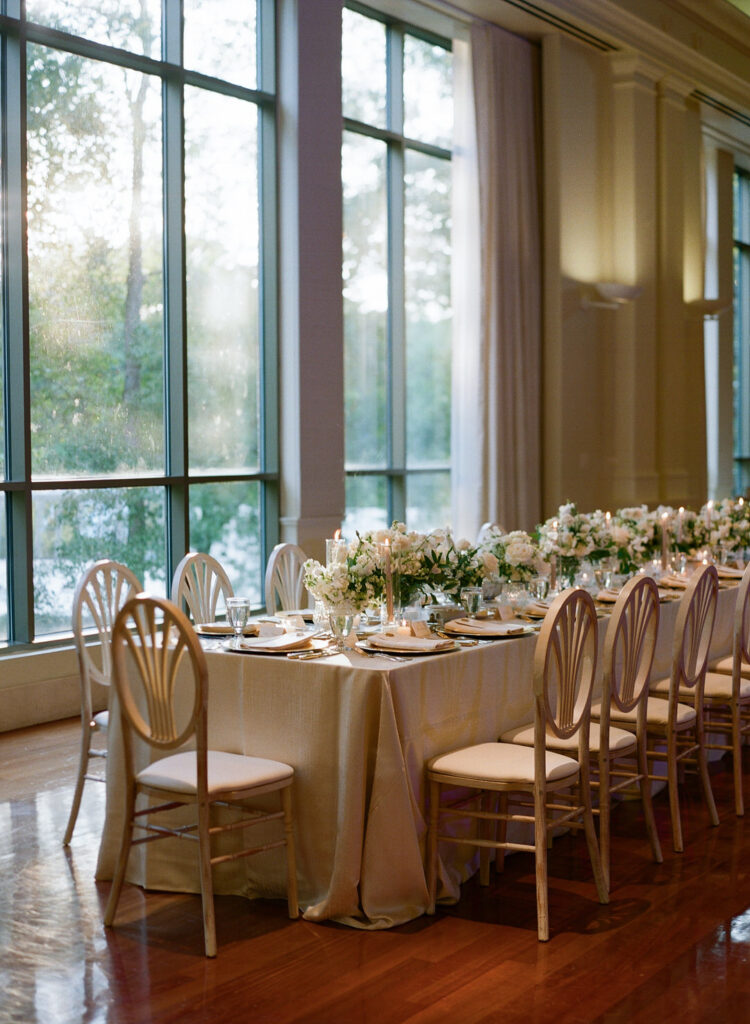 wedding reception table