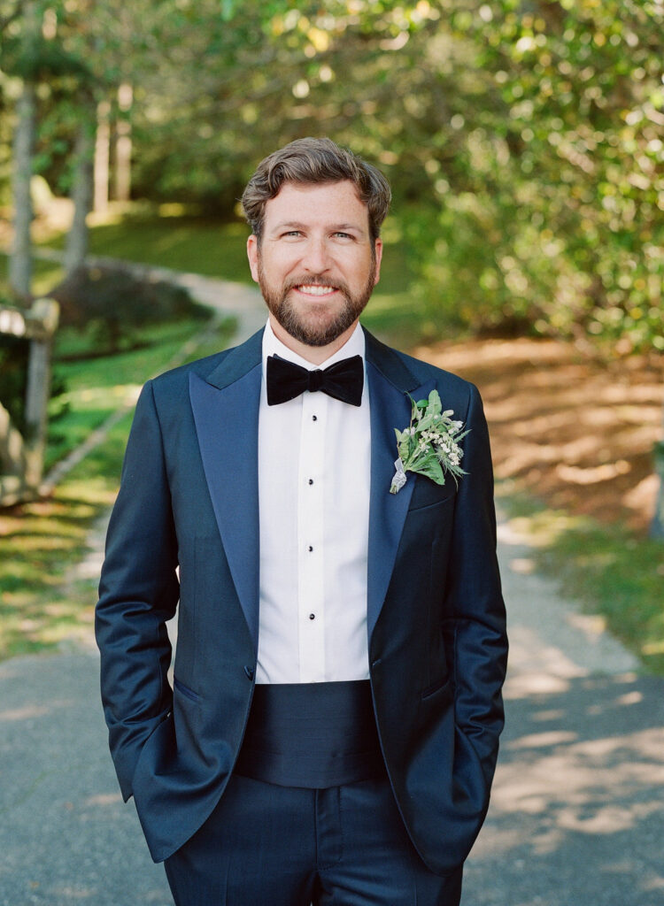 groom smiling