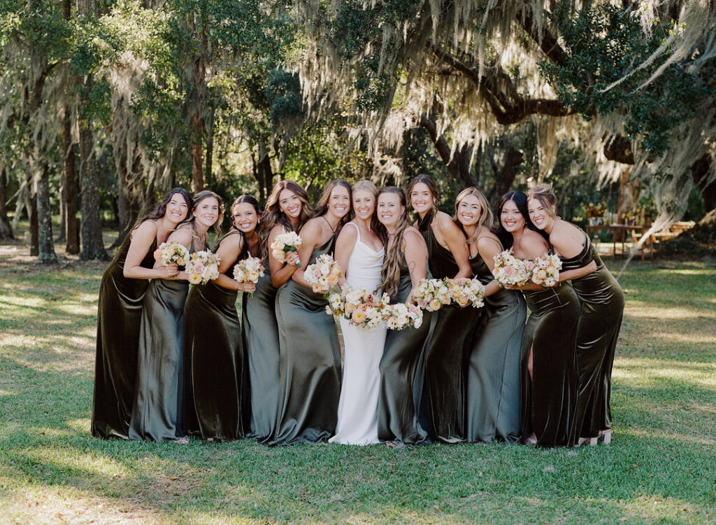 bride and bridesmaids